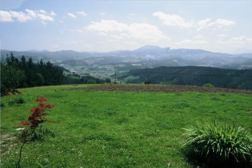 Paisaje agroturismo Madalen Aurrekoa en Bizkaia 